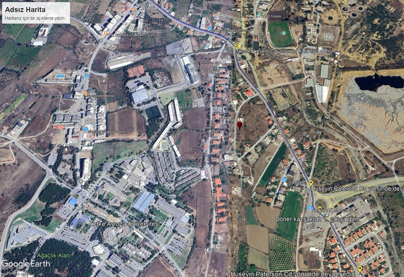 Girne Gemikonağı’da, Lefke Üniversitesine 400 Metre Mesafede Satılık Arsa ESQ-0022